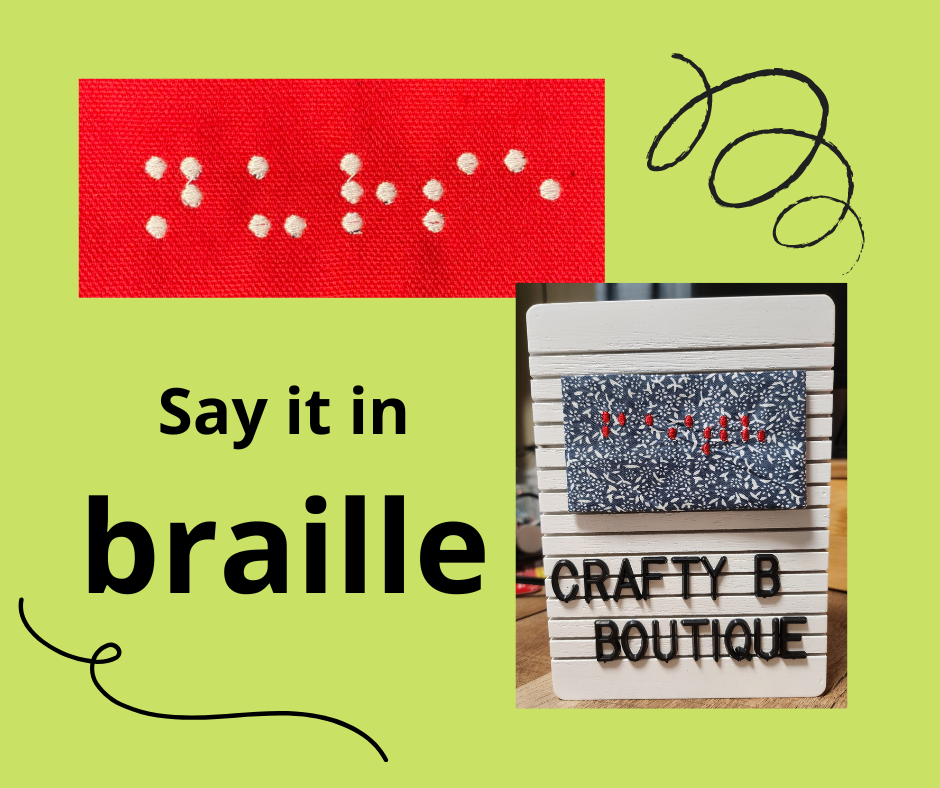 wear braille lettering