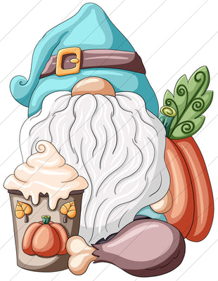 BHC Thanksgiving Gnome 1 - PNG Clipart Commercial Use Instant Digital Download Dye Sublimation