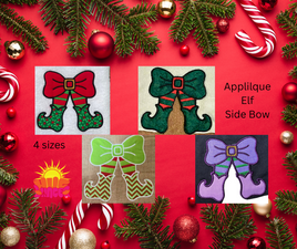 HL Applique Elf Side Bow- 4 sizes HL6483