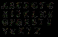 DDT Christmas monogram alphabet