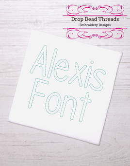 DDT Alexis Bean Stitch font, BX FORMAT ONLY