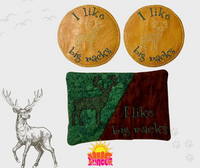 HL Big Bucks and Big Racks Mug Rugs and Coasters set