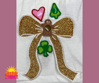 HL Applique Side Bow with 4 Bow Charms HL6484