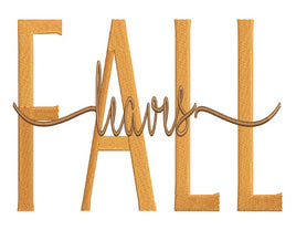 BBE Fall Leaves Word Art