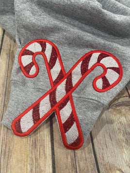 BBE - Candy Cane Side Design Applique 3 sizes