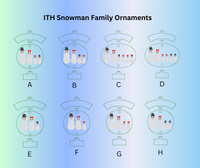 HL ITH Snowman Family Ornament Set of 8 HL6427