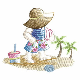 APE Sketched Sunbonnet At The Beach 1