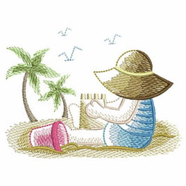 APE Sketched Sunbonnet At The Beach 9
