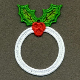 APE FSL Christmas Napkin Ring Holly