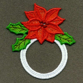 APE FSL Christmas Napkin Ring Poinsettia