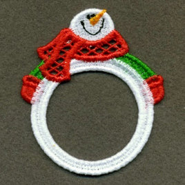 APE FSL Christmas Napkin Ring Snowman
