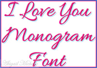 BBE I Love You Monogram Font - 5 Sizes!