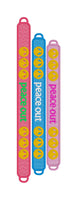 FSL Friendship Bracelet Peace Out- In the Hoop Freestanding Lace Bracelet in Three Sizes