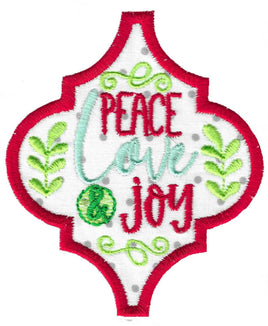 BCD Peace Love and Joy Christmas Ornament