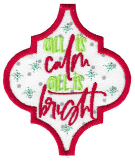 BCD All Is Calm Christmas Ornament