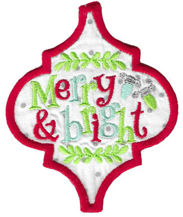BCD Merry And Bright Christmas Ornament