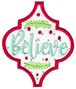 BCD Believe Merry Christmas Ornament