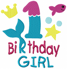 TIS Mermaid 1st Birthday Girl