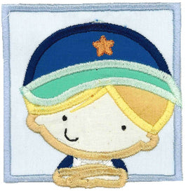 BCE Boxy Boy Applique - Boy Wearing Baseball Cap