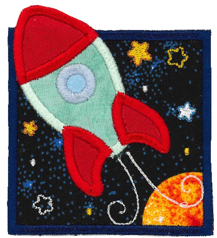 BCE Boxy Boy Applique - Rocket Ship