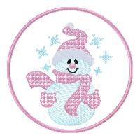 TIS Snowman Candlewick Coaster ITH