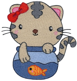 BCE Cat Cutie - Cute Cat and Fishbowl