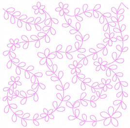 BCD Daisy Chain Quilt Block Continuous Line Quilting