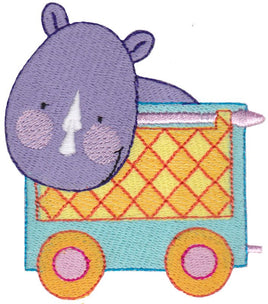 BCE Cute Animal Train Rhinoceros Carriage