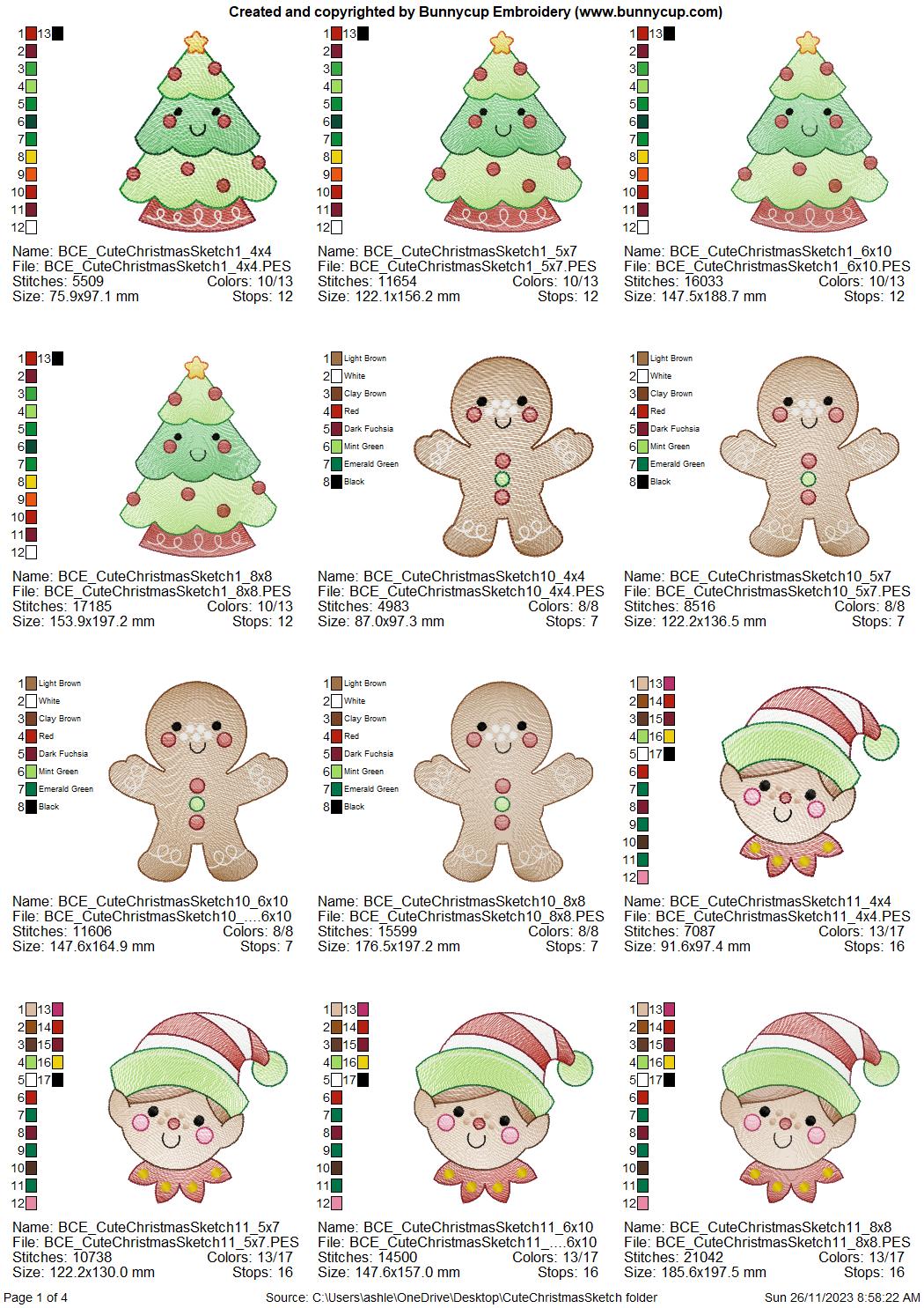 BCE Cute Christmas Sketch Bundle