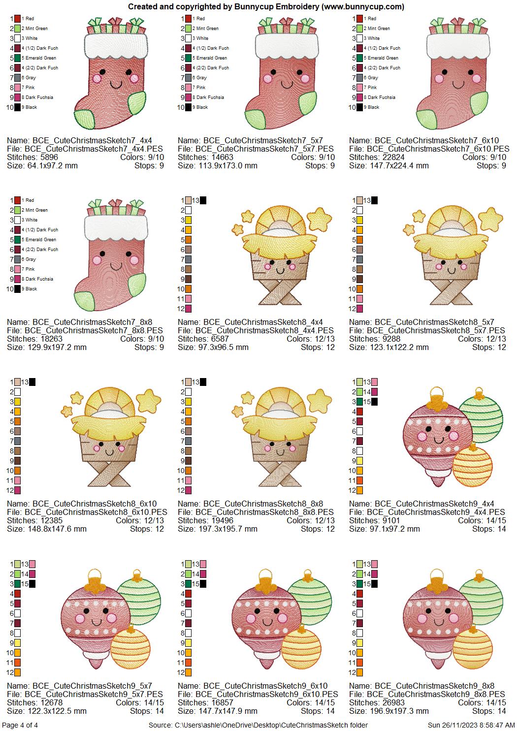 BCE Cute Christmas Sketch Bundle