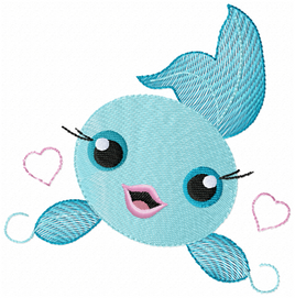 TIS Cute little fish with hearts