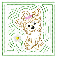 TIS Daisy the Dog Quilt Block