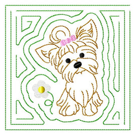 TIS Daisy the Dog Quilt Block