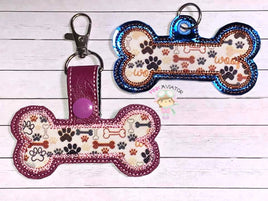 GRED Appliqué Dog Bone Snaptabs and Eyelet