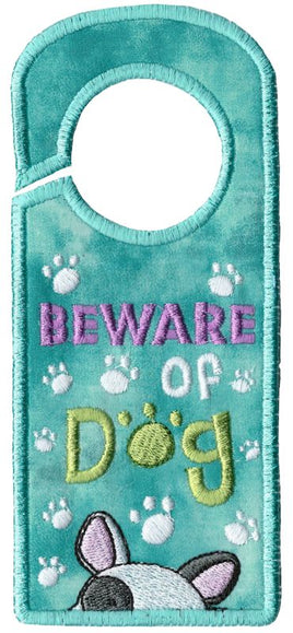 BCD Beware Of Dog Door Hanger