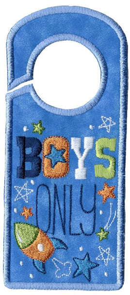 BCD Boys Only Door Hanger