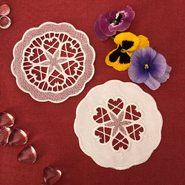 EE COTTON HEART LACE AND CUTWORK