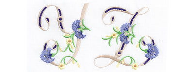 EE Cornflower Monogram, Y Z - 4x4