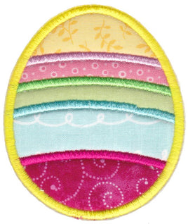 BCD Striped Easter Egg Applique