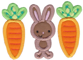 BCD Carrots and Bunny Trio Applique