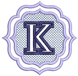 BCE Embossed Monogram Letter K