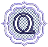 BCE Embossed Monogram Letter Q