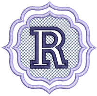 BCE Embossed Monogram Letter R