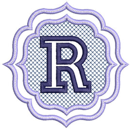 BCE Embossed Monogram Letter R