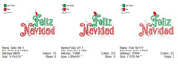TIS Feliz Navidad Motif design 3 sizes