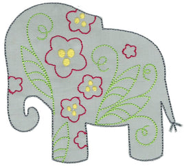BCD Floral Elephant Applique