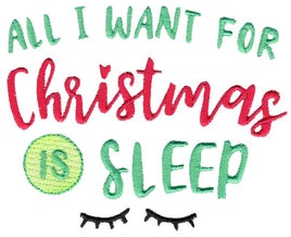 BCD All I want for Christmas is Sleep