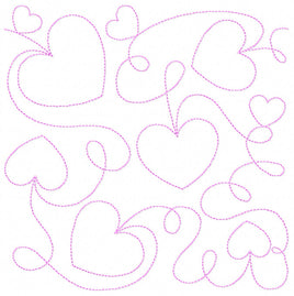 BCD Hearts Girl Continuous Line Quilting