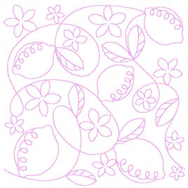 BCD Lemons Girl Continuous Line Quilting