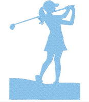 CAC Golf Girl 2 Silhouette 3 sizes